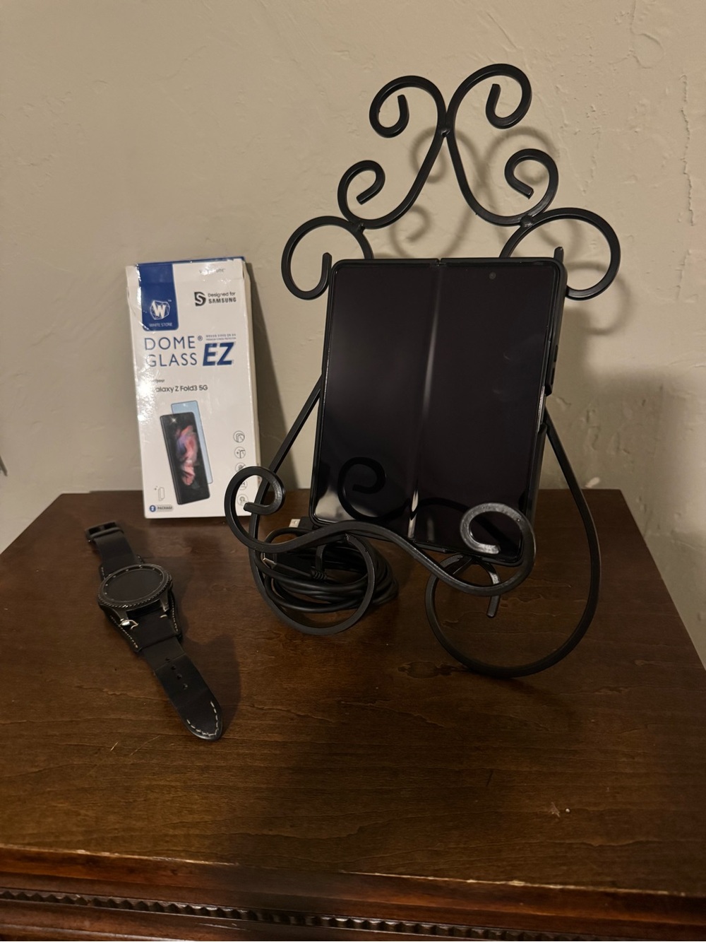 Black Samsung Galaxy Z Fold2 5G & Galaxy Frontier Watch Bundle